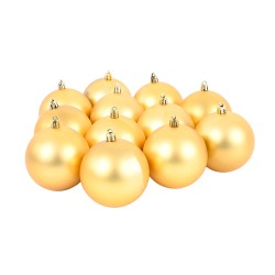Set de 12 esferas 8 cm Claus - Oro