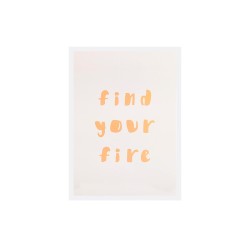 Póster Fire - Rosa claro