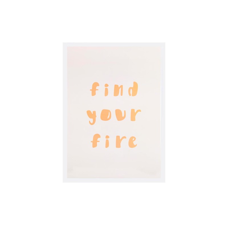Póster Fire - Rosa claro