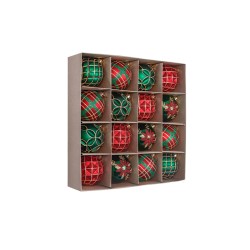 Esferas decorativas Noelia - Verde con rojo