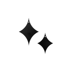 Juego de 2 estrellas Juana - Negro