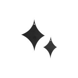 Juego de 2 estrellas Juana - Negro