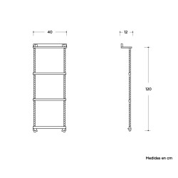 Perchero de pared Minte - Natural