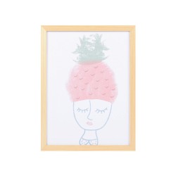 Cuadro Mujer con fresa - Natural