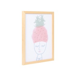 Cuadro Mujer con fresa - Natural