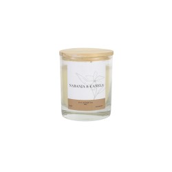 Vela aromática Naranja y Canela - Blanco