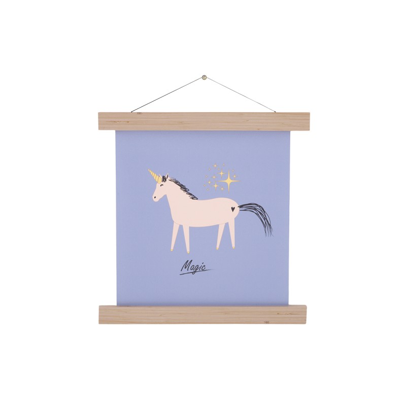 Póster Unicornio 30x30 cm - Multicolor