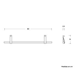 Perchero de pared Tomel - Natural