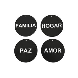 Colgante decorativo Parel - Negro