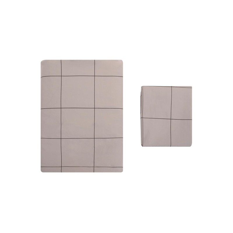 Juego para duvet algodón Zula individual - Gris