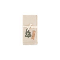 Pack 2 servilletas bordadas 45 x 45 cm Pino - Beige