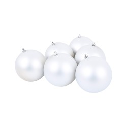 Set de 6 esferas 12 cm Claus - Plata