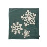 Funda de cojín bordada 45 x 45 cm Copos - Verde