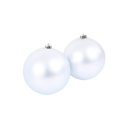 Set de 2 esferas 15 cm Claus - Plata