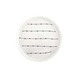 Plato trinche Lines 23cm - Blanco
