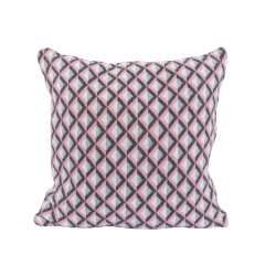 Funda de Cojín Rombos multicolor 45x45 - Gris