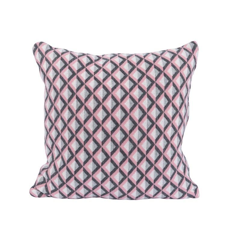 Funda de Cojín Rombos multicolor 45x45 - Gris