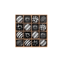 Esferas decorativas Karamel - Negro con blanco