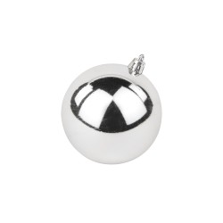 Juego de 12 esferas Caramelo 8 cm - Plata