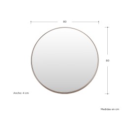 Espejo de pared 80 cm Sanromán - Nogal