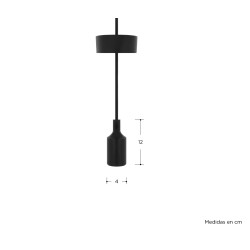 Socket tipo candil Soure - Negro