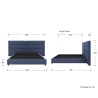 Cama Nova Queen size - Azul marino