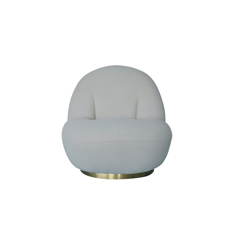 Sillón Taboada base dorada - Taupe