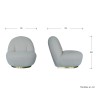 Sillón Taboada base dorada - Taupe