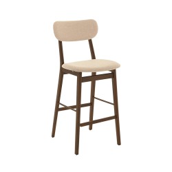 Banco alto Marcela nogal - Beige