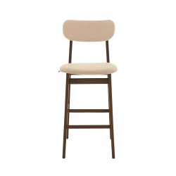 Banco alto Marcela nogal - Beige